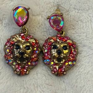 Betsey Johnson Lion Earrings